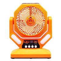 Ventilateur de camping extérieur portable personnalisé DC 3.7V Type-C Chargeur Lumière d'urgence Ventilateur de table de pulvérisation en plastique transfrontalier Batterie