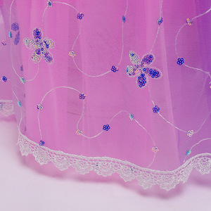 Vestido de niña Sophia Rapunzel para fiesta de Halloween estilo Formal de mezclilla con decoraciones de cinta grupo de edad 4-14Y para la temporada de otoño - Product Image 6