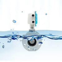 Flowmeter Elektromagnetik Industri Digital, Sensor Aliran Air Akurasi Tinggi, Pengukuran Aliran Inline
