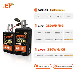 जीप थोक ओएम/ओडम लिपो 6s/12s/14s/18s बैटरी 17ah 40ah ली पॉलिमर लिथियम आयन बैटरी 3.7 वी लंबी दूरी के कार्गो ड्रोन के लिए - Product Image 6