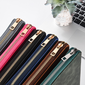 Porte-cartes multifonctionnel personnalisé, porte-documents en cuir zippé, format A5, bon prix, sac pour ordinateur portable, imperméable, grand carnet de notes - Product Image 5