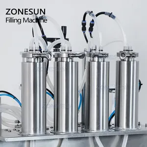 ZONESUN ZS-YTZL500 masaüstü 4 memeleri küçük damlalıklı Eau De Cologne sivrisinek içecek parfüm sıvı vakum dolum makinesi