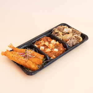 Bento <b>Box</b> Lightweight Portable 3 Compartment Side Dish <b>Lunch</b> Recyclable Heat Stable Ecotainer PS Foam Alternative <b>lunch</b> <b>box</b> - Product Image 1