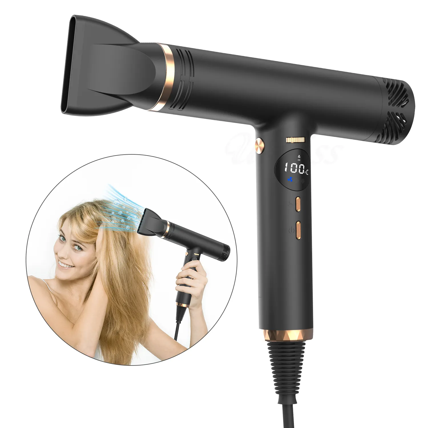 Fabricante NOVO Design Cabelo Secador Alta Velocidade Elétrica Ionic Profissional Hair Blower Secadores