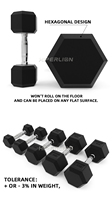 Haltères Hexagonales en fonte, poids de 15kg, 5kg, dos-nu de 70 Lb, haltères Hexagonales en caoutchouc avec support