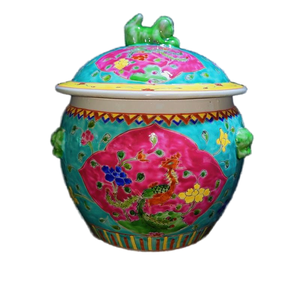 Antico Jingdezhen dipinto a <span class=keywords><strong>mano</strong></span> Famille finestra aperta con Rose porcellane barattoli decorativi <span class=keywords><strong>in</strong></span> ceramica - Product Image 1