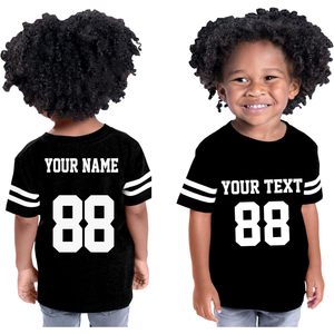 Maillot personnalisé en coton pour tout-petits et jeunes, uniforme d'équipe double face, col ras du cou, unisexe, tissu 120g, imprimé par transfert thermique - Product Image 1