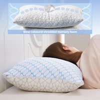 Couverture de qualité supérieure refroidissement mémoire sommeil cou oreiller pas cher Nantong orthopédique cervical déchiqueté éponge mémoire mousse roi taille oreiller