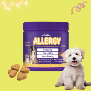 ओएम/ओटम कुत्ते एलर्जी और खुजली काटने से त्वचा राहत एंटी-खुजली वाले कुत्तों के लिए त्वचा राहत विरोधी कॉलर प्रतिरक्षा समर्थन - Product Image 1