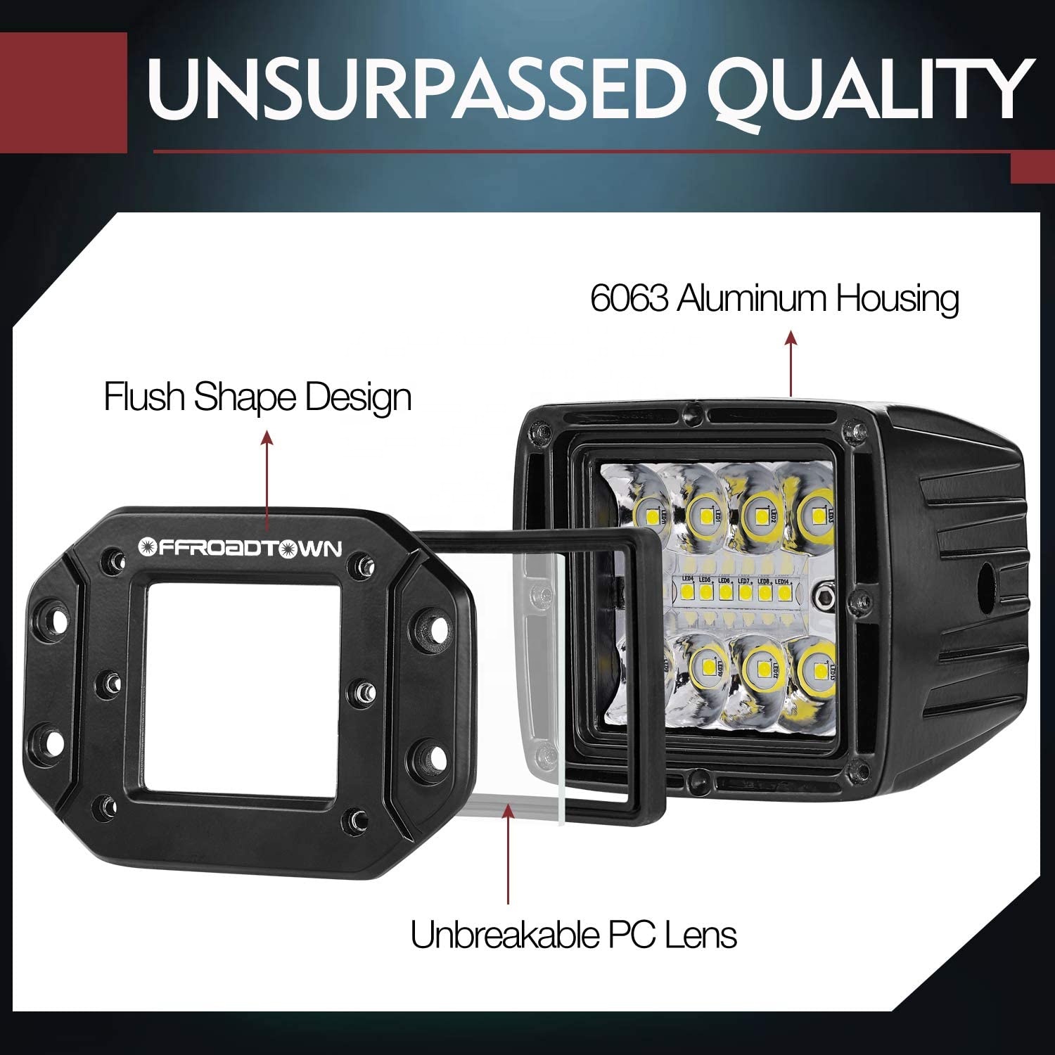 Off Road LED Work Light - 16W Universal Fog Light Pods Off Road LED Work Light - 16W Universal Fog Light Pods