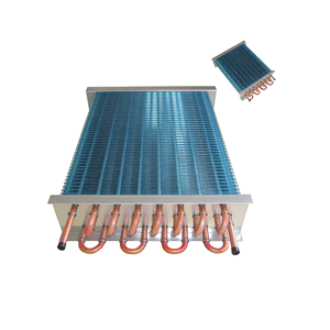 Bobine <span class=keywords><strong>d</strong></span>'évaporateur de <span class=keywords><strong>d</strong></span>éshumidificateur à ailettes bleues, tuyauterie en cuivre anti-corrosion pour fabricants <span class=keywords><strong>d</strong></span>'équipements de <span class=keywords><strong>d</strong></span>éshumidification de sous-sols résidentiels - Product Image 1