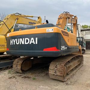 Excavatrice sur chenilles Hyundai215lc-9t jaune, hydraulique, pour travaux de construction, machine lourde sur chenilles - Product Image 1