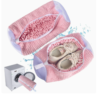 Sac à linge pour chaussures, sac de lavage pour baskets en nylon avec fermeture éclair, réutilisable, coloré, pour machine à laver, chaussures de tennis