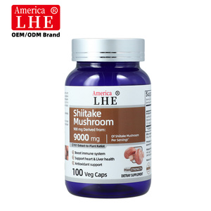 Fabricante de Suplementos Nutracéuticos de Champiñones Shiitake, 900 mg, Apoyo para la Salud Inmunológica y Cardíaca, 100 Cápsulas de Champiñones Shiitake - Product Image 1