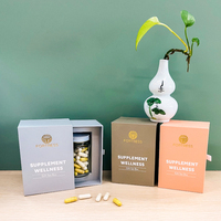 Boîtes à tiroirs personnalisées Boîtes de vitamines Boîtes à tiroirs d'emballage de bien-être écologique pour suppléments de santé