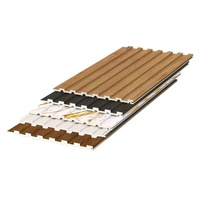 Suministro directo de fábrica WPC Panel plano de pared Hoja de mármol de PVC Fácil instalación Exterior impermeable para villas Decoración de madera insonorizada