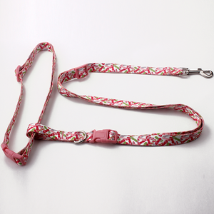 Conjunto de <span class=keywords><strong>collar</strong></span> y correa para perro con estampado personalizado al por mayor, tamaños ajustables con función de liberación rápida, manos libres, personalizado - Product Image 6