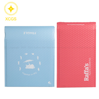 Enveloppes à bulles rembourrées résistantes aux déchirures, personnalisées, écologiques, en noir et rose, avec adhésif puissant, pour l'expédition, en stock OEM