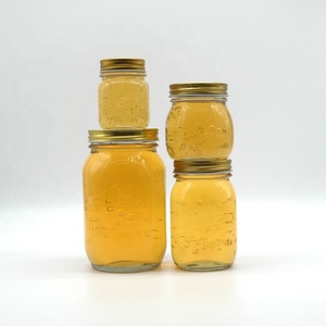 16oz 32oz Wide Mouth Embossed Glass Mason Jars For Jam Canning Food Storage