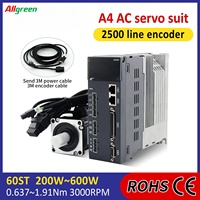 Kit Pengontrol Motor Servo AC A4 220V 1.5/2.8/3.5A 3000rpm 200/400/600W 0.637/1.27/1.91N.m Kit Penggerak Motor Servo AC