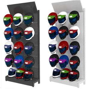 Soporte de exhibición comercial Estantes de exhibición de acero resistente Estante de exhibición de hardware de tablero de clavijas para casco de motocicleta Tienda minorista - Product Image 6
