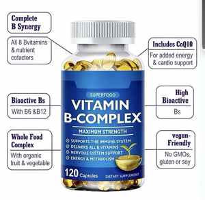 Capsule di Complesso Vitaminico B in Softgel Integratore Vegano per Adulti per il Supporto Energetico - Product Image 2