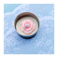 Bougie parfumée AIKUN en cire de soja naturelle avec logo personnalisé, fleur de marguerite, longue durée, combustion propre, en boîte de conserve, pour anniversaire, Saint-Valentin
