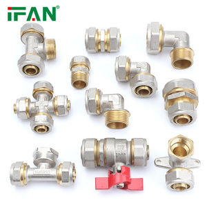 IFAN Fournisseur direct d'usine Raccords PEX Raccords à compression en laiton Tous types Raccord à compression pour tuyau PEX bicolore en laiton - Product Image 2