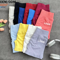 Leggings de sport pour femmes - Pantalons de yoga DF 50 couleurs, taille à trois sections froncée, effet push-up, sans couture, en Spandex/Nylon uni