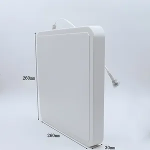 Car Parking Access Control Outdoor IP67 1-15m Long Range Rfid Reader Integrated Uhf 9db Antenna