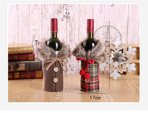 Adornos de <span class=keywords><strong>Feliz</strong></span> <span class=keywords><strong>Navidad</strong></span> para el hogar, cubierta de botella de vino de celosía, suministros de decoración de <span class=keywords><strong>Navidad</strong></span> - Product Image 6
