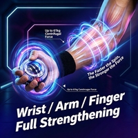 Appareil de fitness Power Wrist : Exerciceur de poignet personnalisé avec lumière LED 6 couleurs et balle gyroscopique pour l'entraînement des bras et le renforcement musculaire