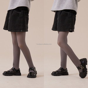 Collants thermiques transparents pour filles de 90 à 160cm, collants doublés en polaire pour l'hiver, faux translucide opaque pour enfants - Product Image 5
