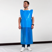 Tablier jetable en PE robuste et imperméable pour la protection en cuisine, restaurant, fruits de mer et homards (pour adultes)