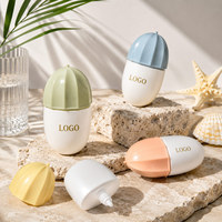 Flacon souple vide de 50 ml en PP/HDPE, mini format de poche, avec couvercle en forme de parapluie, personnalisable avec logo et couleur, pour crème solaire et crème pour enfants