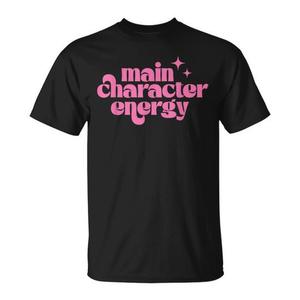 T-shirt rose rétro avec citation de personnage principal Energy - Product Image 2