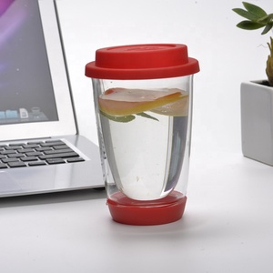Tasse <span class=keywords><strong>à</strong></span> <span class=keywords><strong>café</strong></span> Double paroi 350ml sans PBA, gobelet avec couvercle en Silicone, tasse <span class=keywords><strong>à</strong></span> <span class=keywords><strong>café</strong></span> en verre, <span class=keywords><strong>à</strong></span> <span class=keywords><strong>emporter</strong></span> - Product Image 6