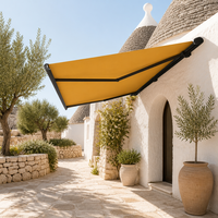 Auvent de luxe pour repas en plein air, auvent en aluminium avec télécommande pour terrasses en bord de mer et zones de mobilier extérieur