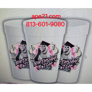 Calcomanías para Recuerdos de Fiesta con Vaso de 16 oz - Product Image 1