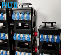 PHLTD Boîte de distribution portable de haute qualité 63A avec disjoncteurs Combinaison de prises multifonctions étanche pour l'extérieur
