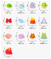 Dessin animé créatures lumineuses Miniature résine lumineuse jouets 3d Mini poupée Figurine pour enfant enfants sac aveugle Surprise ornement chanceux