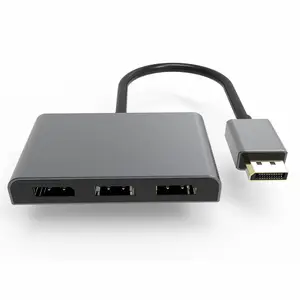 DisplayPort от 1,4 до 3X DisplayPort 8K видео сплиттер 3 порта адаптер мультимонитора