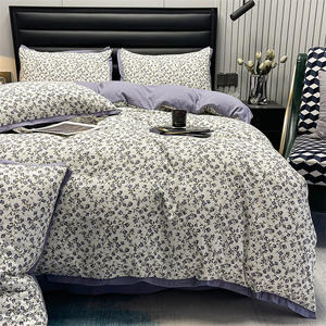 Set di lenzuola in lino naturale 4 pezzi Set di biancheria da letto in bambù consolatore da spiaggia - Product Image 5