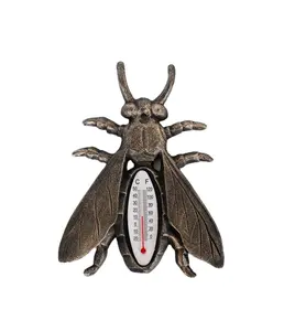 decorative insect shaped cast iron thermometer