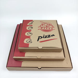 2024 yeni özelleştirilmiş Pizza kutusu yeniden 33 35 CM 7/8/9/12 inç oluklu kağıt Pizza ambalaj teslimat kutusu kendi logosu ile - Product Image 3