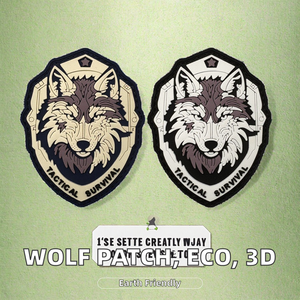 Custom Soft Rubber PVC Patches Iron on Patch Silicone logo Patch for <b>Bags</b> and Clothing Eco-friendly Garment Patches - Product Image 2