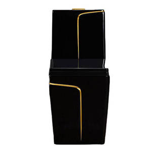 Hiện đại sang trọng vàng đen dòng gốm hình vuông sàn gắn tủ quần áo nước <span class=keywords><strong>WC</strong></span> phòng tắm nhiều màu một mảnh nhà vệ sinh commode - Product Image 4