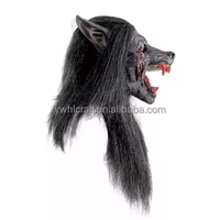 Masque de loup sanglant en latex personnalisé pour Halloween, fabriqué par HLC Factory, masque réaliste d'animal effrayant, masque de tête de loup, masque intégral effrayant