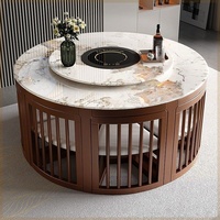 Ensemble table et chaises de salle à manger en marbre, style moderne minimaliste, table extensible pour la maison, meubles pour petit appartement, table pliante
