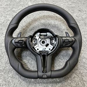 Volante Sportivo in Pelle Perforata Nera, Accessori di Modifica per <span class=keywords><strong>BMW</strong></span> F30 <span class=keywords><strong>F20</strong></span> F48 M3 F80 F25 E90 <span class=keywords><strong>E87</strong></span> X5 E70 F01 F10 - Product Image 1